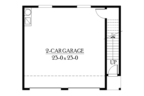 Floor Plan - Main Floor for Craftsman House Plan #132-273 - 1 bed, 1 bath