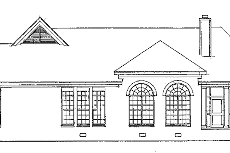 Home Plan - Exterior - Rear Elevation for Country House Plan #952-212 - 3 bed, 2.5 bath