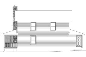 Exterior - Rear Elevation for Farmhouse House Plan #22-219 - 3 bed, 2 bath