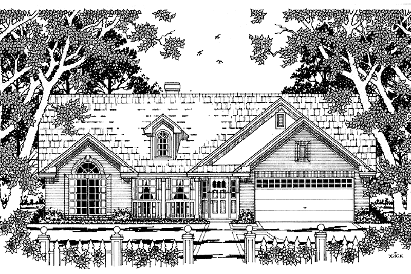 House Design - Country Exterior - Front Elevation Plan #42-554
