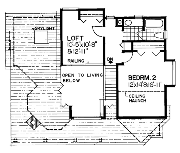 House Blueprint - Country Floor Plan - Upper Floor Plan #47-655
