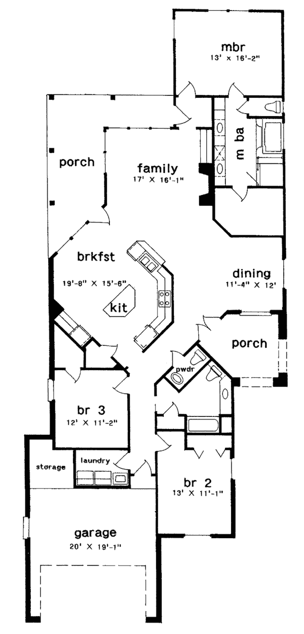 Home Plan - European Floor Plan - Main Floor Plan #301-144
