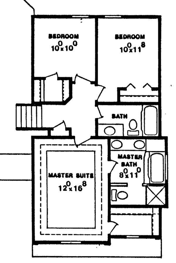 Dream House Plan - Traditional Floor Plan - Upper Floor Plan #405-239