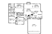 Colonial Style House Plan - 3 Beds 2 Baths 1354 Sq/Ft Plan #927-388 