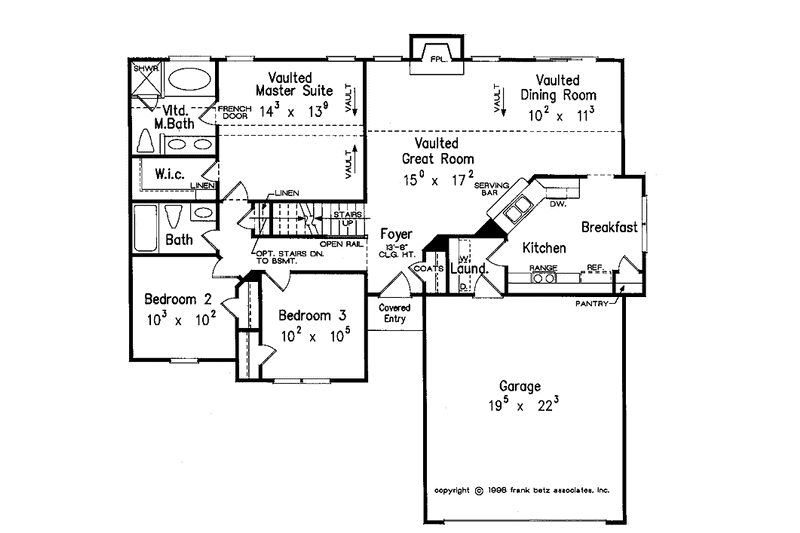 Home Plan - Floor Plan - Main Floor for Colonial House Plan #927-388 - 3 bed, 2 bath