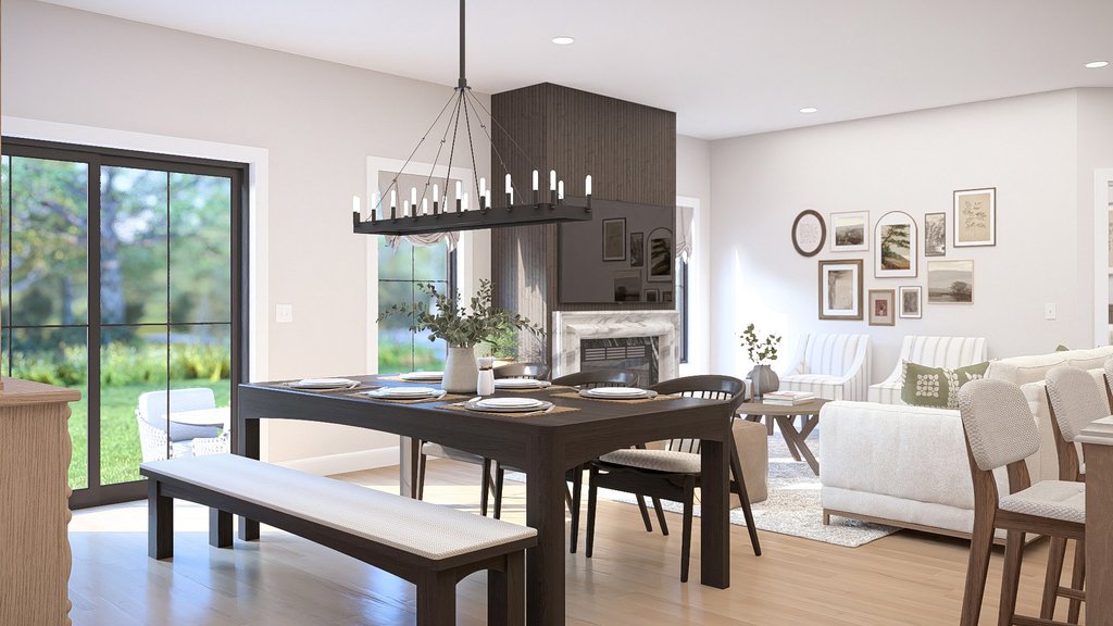 Interior - Dining Room 1 for Farmhouse House Plan #455-804 - 3 bed, 2 bath