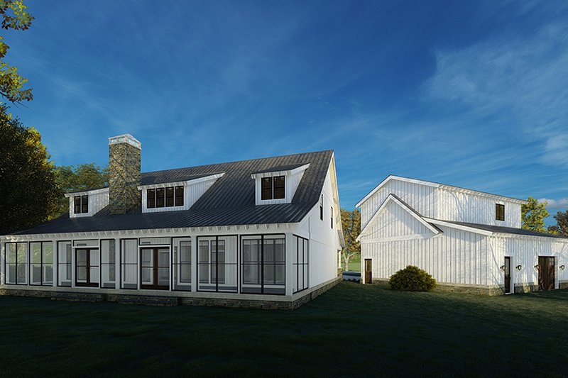 Architectural House Design - Exterior - Rear Elevation for Country House Plan #923-200 - 5 bed, 4 bath