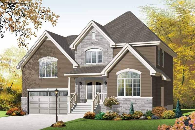 Country Style House Plan - 3 Beds 1.5 Baths 1663 Sq/Ft Plan #23-2543 ...