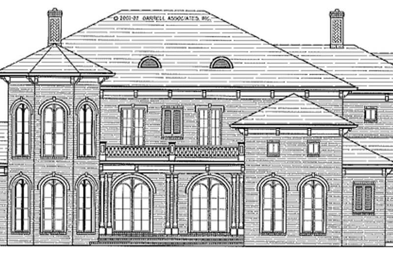 Home Plan - Exterior - Front Elevation 3 for Mediterranean House Plan #54-284 - 5 bed, 5 bath