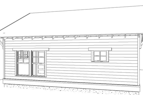 Exterior - Rear Elevation for Craftsman House Plan #895-150 - 2 bed, 1 bath