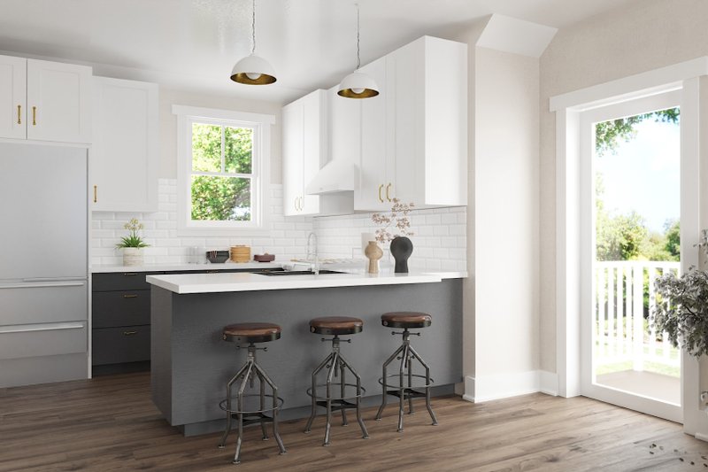 House Design - Interior - Kitchen for Craftsman House Plan #461-88 - 1 bed, 1 bath