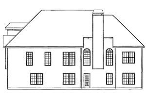 Exterior - Rear Elevation for European House Plan #927-118 - 4 bed, 2 bath