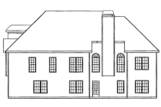 Exterior - Rear Elevation for European House Plan #927-118 - 4 bed, 2 bath