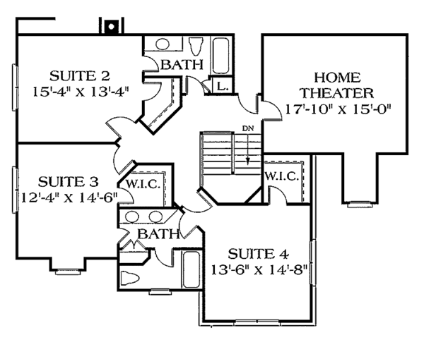 Home Plan - Victorian Floor Plan - Upper Floor Plan #453-232