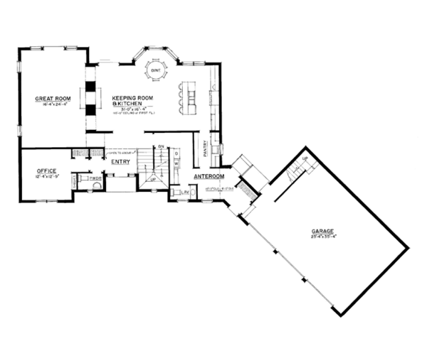 House Blueprint - Craftsman Floor Plan - Main Floor Plan #1016-109