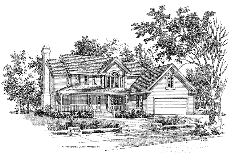 Home Plan - Country Exterior - Front Elevation Plan #929-160