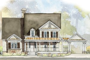 Country Exterior - Front Elevation Plan #429-46