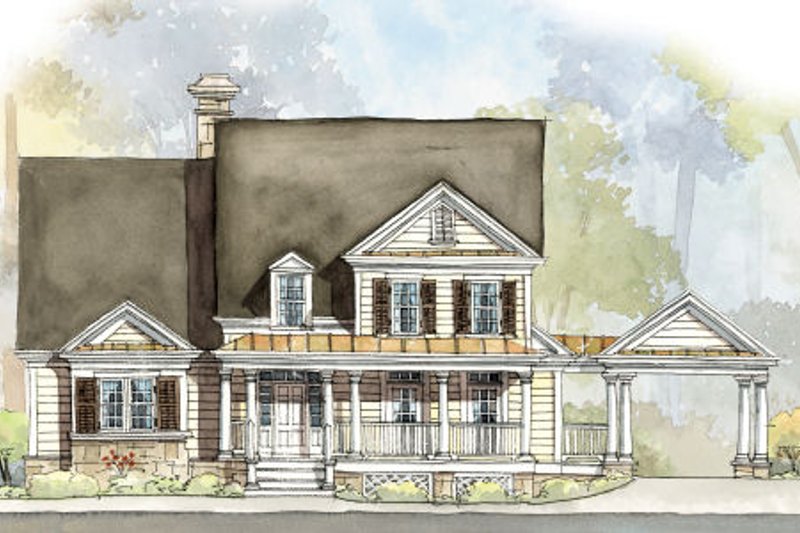 Dream House Plan - Country Exterior - Front Elevation Plan #429-46
