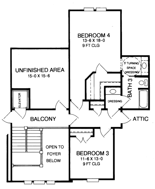 House Plan Design - Country Floor Plan - Upper Floor Plan #952-266