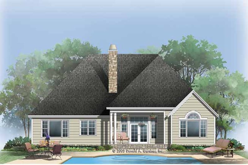 Architectural House Design - Exterior - Rear Elevation for Craftsman House Plan #929-777 - 4 bed, 3 bath