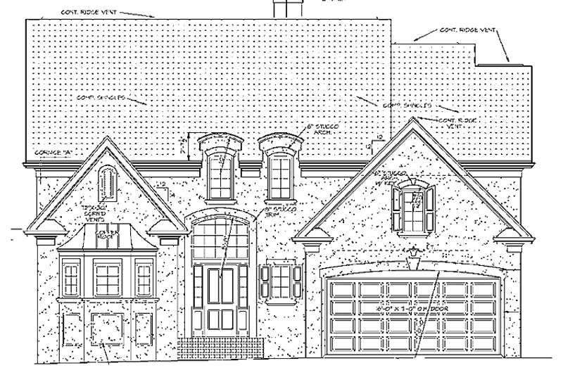 Home Plan - Exterior - Front Elevation 3 for Country House Plan #453-443 - 4 bed, 3.5 bath