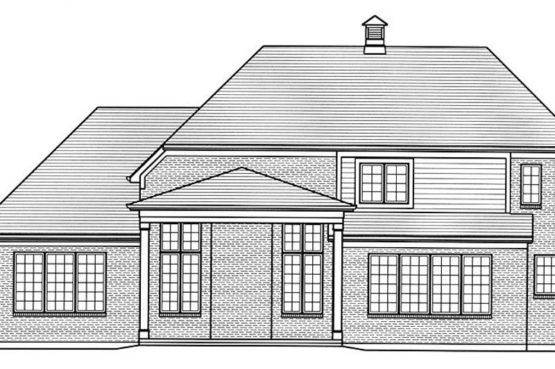 Architectural House Design - Exterior - Rear Elevation for Traditional House Plan #46-863 - 4 bed, 3.5 bath