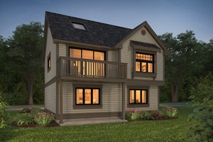 Exterior - Front Elevation 5 for Farmhouse House Plan #47-1079 - 1 bed, 1 bath