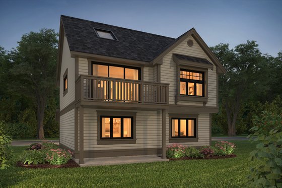 Exterior - Front Elevation 5 for Farmhouse House Plan #47-1079 - 1 bed, 1 bath