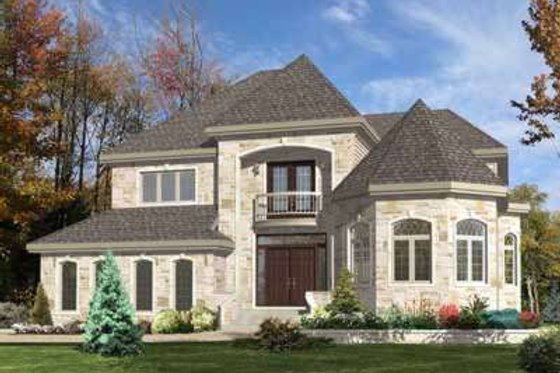 Exterior - Front Elevation for European House Plan #138-171 - 4 bed, 2.5 bath
