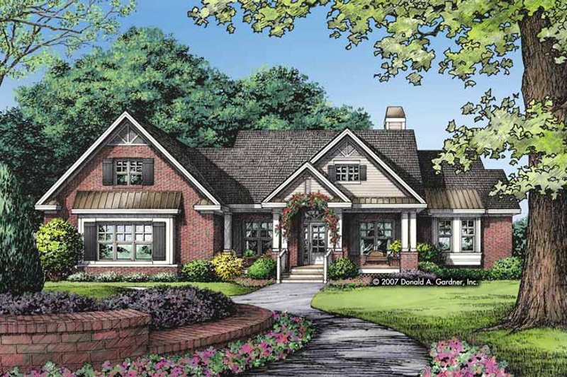Architectural House Design - Traditional Exterior - Front Elevation Plan #929-829