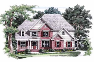 Colonial Exterior - Front Elevation Plan #927-558