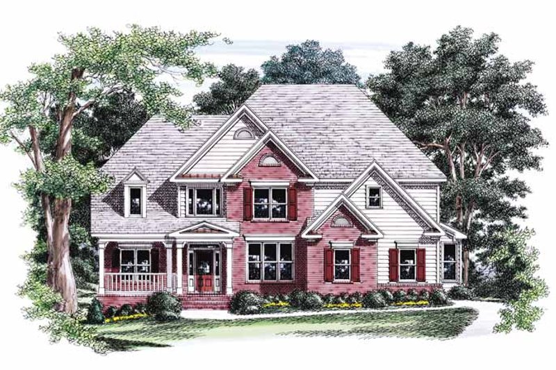 Dream House Plan - Colonial Exterior - Front Elevation Plan #927-558
