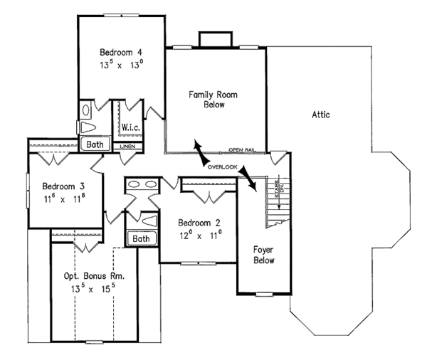 House Design - Mediterranean Floor Plan - Upper Floor Plan #927-386