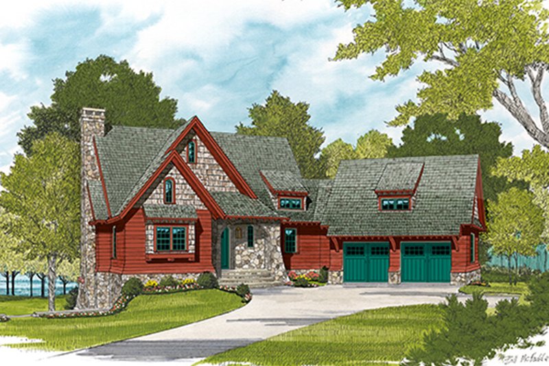 Dream House Plan - European Exterior - Front Elevation Plan #453-635