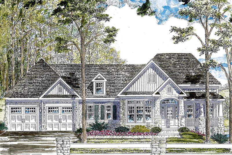 Architectural House Design - Ranch Exterior - Front Elevation Plan #316-288
