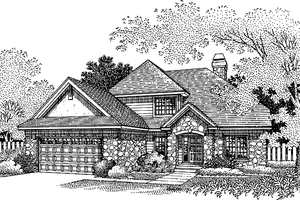 House Plan Design - Exterior - Front Elevation for Country House Plan #320-541 - 3 bed, 3 bath