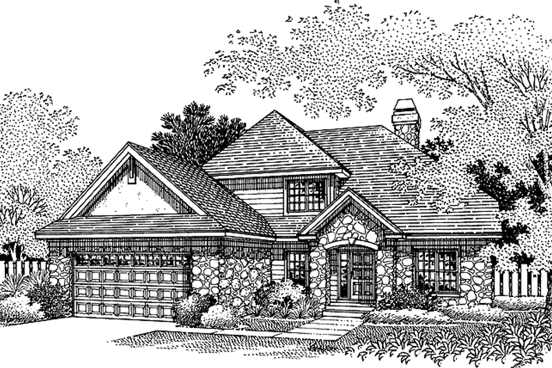 Architectural House Design - Country Exterior - Front Elevation Plan #320-541