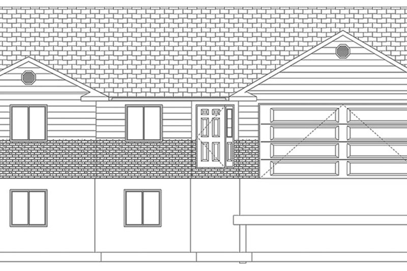 Home Plan - Exterior - Front Elevation 4 for Ranch House Plan #1060-36 - 5 bed, 3 bath