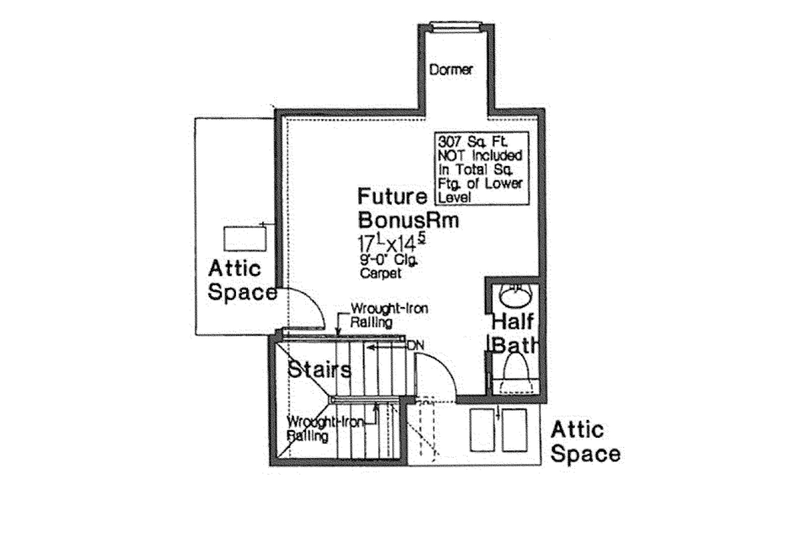 Dream House Plan - Floor Plan - Other Floor for European House Plan #310-1266 - 3 bed, 2.5 bath