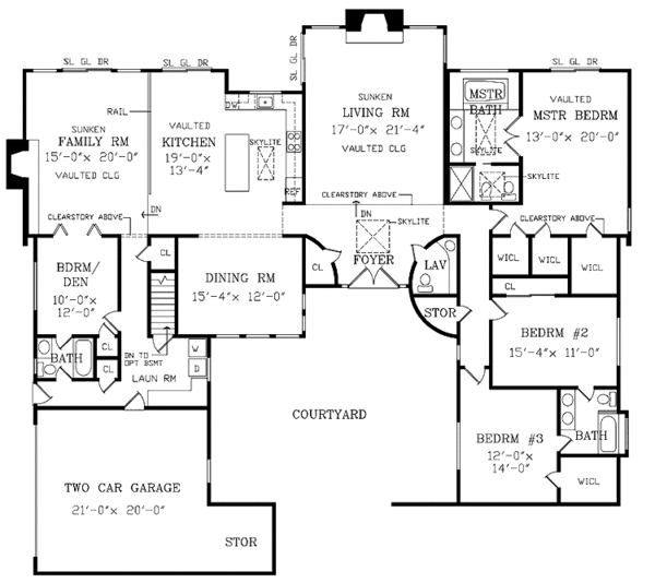 Architectural House Design - Contemporary Floor Plan - Main Floor Plan #314-254