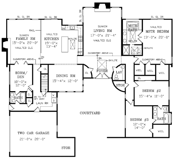Dream House Plan - Contemporary Floor Plan - Main Floor Plan #314-254