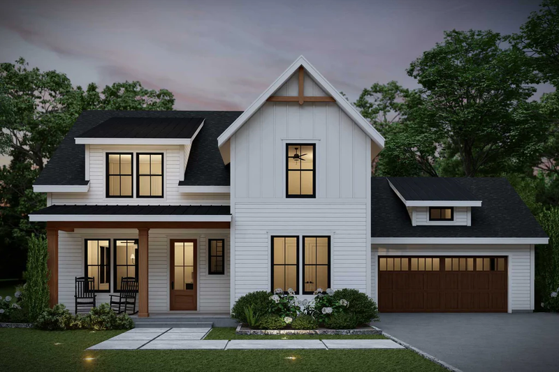 Architectural House Design - Farmhouse Exterior - Front Elevation Plan #461-107