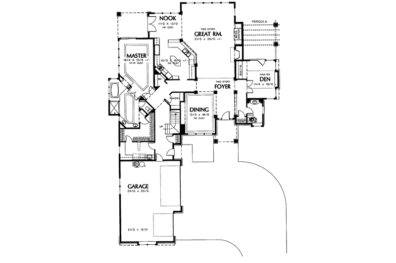Architectural House Design - Floor Plan - Main Floor for Craftsman House Plan #48-751 - 3 bed, 2.5 bath