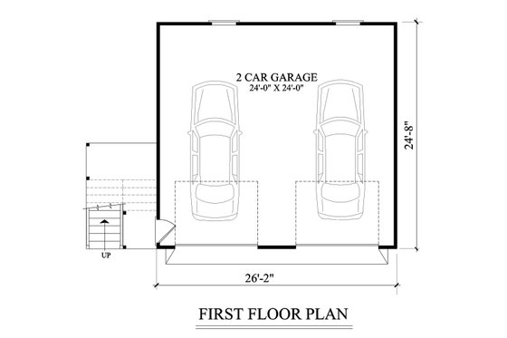 Floor Plan - Main Floor for Craftsman House Plan #137-394 - 1 bed, 1 bath