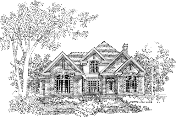 Exterior - Front Elevation 3 for Traditional House Plan #929-564 - 4 bed, 2.5 bath