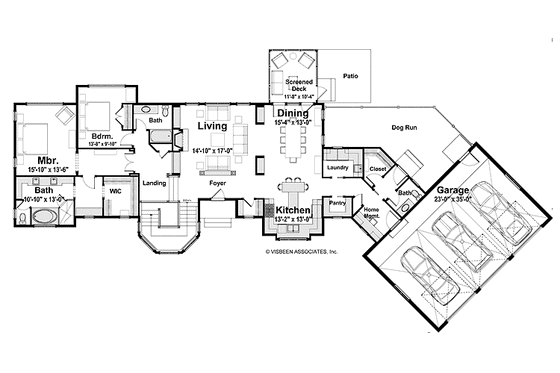 Floor Plan - Main Floor for Traditional House Plan #928-189 - 4 bed, 3.5 bath