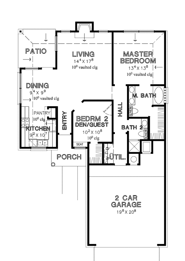 Architectural House Design - Country Floor Plan - Main Floor Plan #472-313