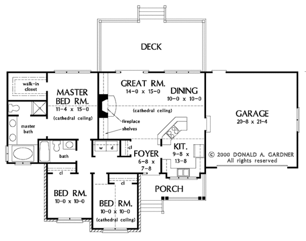Dream House Plan - Ranch Floor Plan - Main Floor Plan #929-631