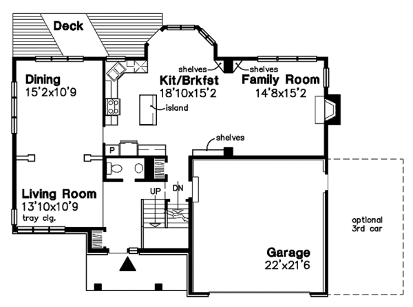 Dream House Plan - Contemporary Floor Plan - Main Floor Plan #320-761