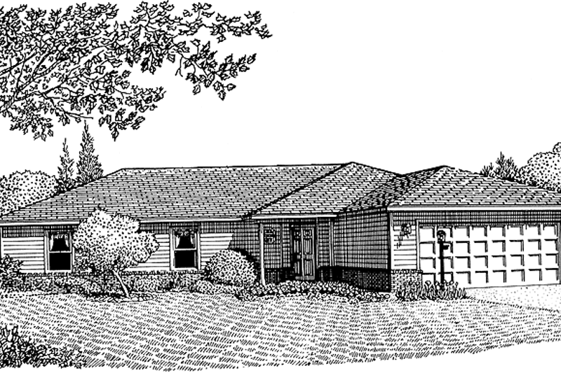 Home Plan - Contemporary Exterior - Front Elevation Plan #11-241